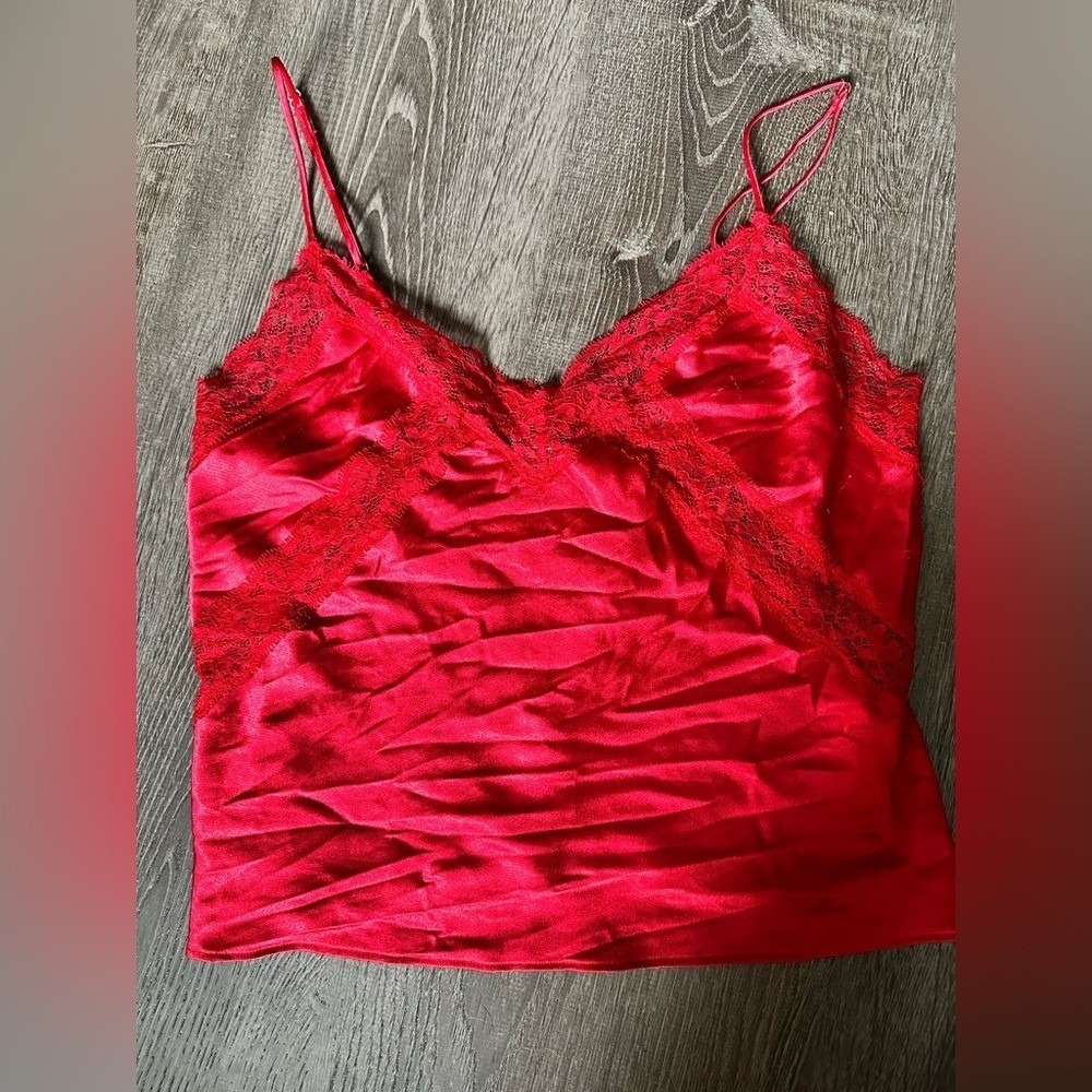 Red Lace Victoria's Secret Top Size Medium